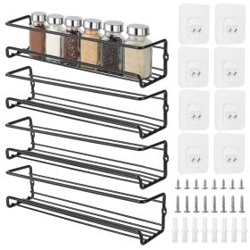 Wall Mounted Spice Rack (4 racks/pack - 11.5" Carbon Steel)