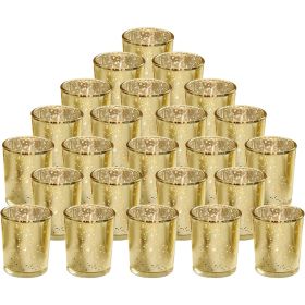 Glass Candle Holder Set (24 pcs)