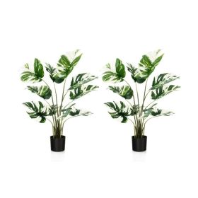 Artificial Monstera Deliciosa Plants (2/Pack, 4' Tall)